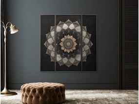 drevko |  Trojdielna mandala Energia stredu  70 x 70 cm