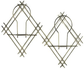 Súprava dvoch závesných stojanov na kvety Rova čiernozlatá