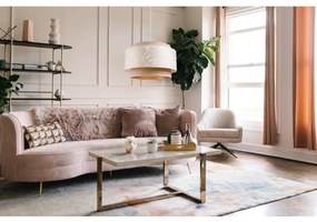 Závesné svietidlo Werona duo 7, 1x krémové/béžové textilné tienidlo so vzorom, w, g