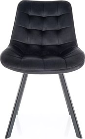 SI Monti Velvet stolička čierna