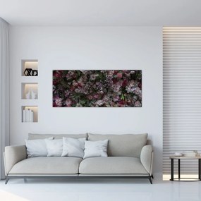 Obraz - Kvetinový múr (120x50 cm)