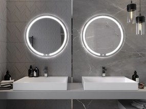 Mexen Rose, LED kúpeľňové zrkadlo s podsvietením 70x70 cm, 6000K, ochrana proti zahmlievaniu, 9810-070-070-611-00