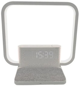 Immax 08994L - LED Stmievateľná stolná lampa s budíkom a nabíjaním 18W/230V biela