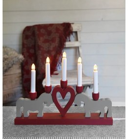 Červená vianočná svetelná dekorácia Leksand – Star Trading