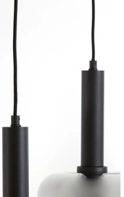 Čierne stropné svietidlo so skleneným tienidlom 100x22 cm Lekar - Light &amp; Living