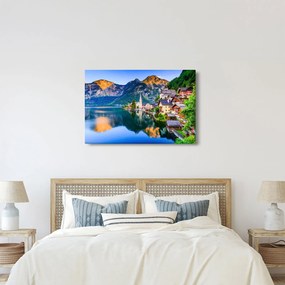 Obraz - Alpská dedina (90x60 cm)