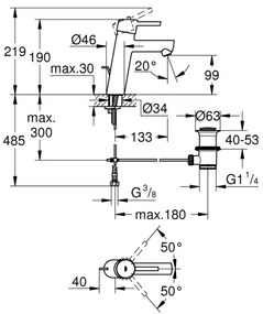 GROHE 23450001 - Umývadlová batéria CONCETTO M lesklý chróm