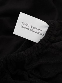Froté plachta 140 × 200 cm - čierna