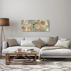 Obraz - Záhrada s vtáčikom (120x50 cm)