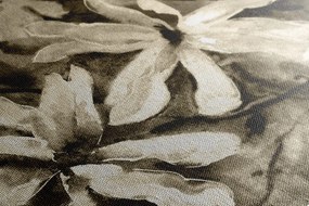 Obraz rozkvitnutý akvarelový strom v sépiovom prevedení Varianta: 120x80