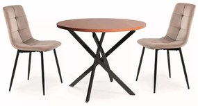 Jídelní stůl Agis 90 cm ořech/černý