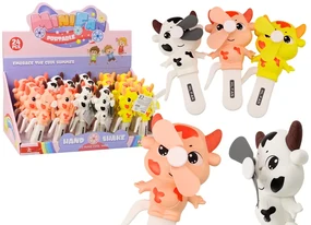 LEAN TOYS Ručný mini ventilátor pre deti – Kravička 3 farby