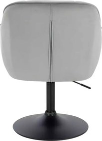 LuxuryForm DESIGN Stolička AVOLA VELUR na čiernom tanieri - svetlo šedá