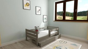 Detská posteľ z masívu borovice EDITA - 200x90 cm - šedá