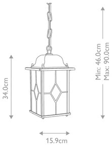 Elstead WX9 - Vonkajší luster WEXFORD 1xE27/100W/230V IP23