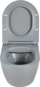 BPS-koupelny Závesná WC misa so SoftClose sedadlom HYD-7602, sivá mat