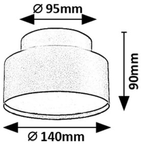 Rabalux 71325 - LED stropné svietidlo OVIDIA LED/24W/230V 3000K biela