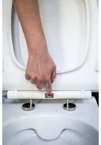 Cersanit K701-104 - Závesné WC s WC sedadlom CITY OVAL keramika/biela