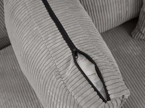 Svetlosivá rohová pohovka SMART COSARO, obojstranná + 2 vankúšiky ZADARMO