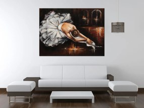 Gario Ručne maľovaný obraz Rozcvička baletky Rozmery: 120 x 80 cm