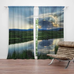 Sablio Záves Mrak nad riekou: 2 ks 140x250 cm