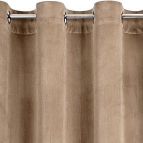 ZATEMŇOVACÍ ZÁVES NA KRÚŽKOCH DARLA SADA 2KS 140X250 CM TMAVOBÉŽOVÁ