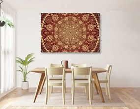 Obraz okrasná Mandala s krajkou v bordovej farbe Varianta: 120x80