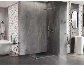 Mexen Lunar-B, pravostranný výklopný sprchový kút 95 x 90 cm, 8mm číre sklo, chrómový profil, 832-095-090-01-00-P