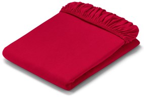 Džersejové napínacie prestieradlo, červené, nadmerná veľkosť