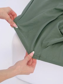 Jersey plachta do postieľky Classic 70 × 140 cm - olivová