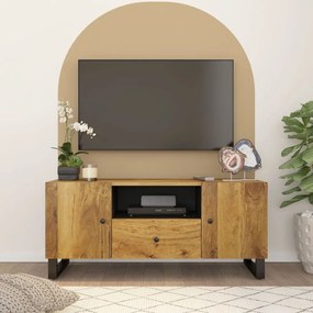 TV skrinka 105x33,5x46 cm masívny mangovník a spracované drevo 351961