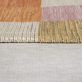 Behúň v oranžovo-prírodnej farbe 60x230 cm Riley Block Geo – Flair Rugs