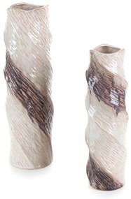 KERAMICKÁ VÁZA ROSINA (04) (fi) 15X49 CM KRÉMOVÁ