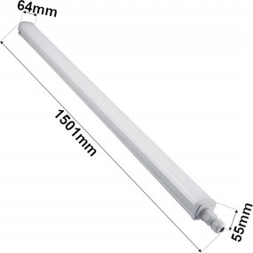 Hermetické LED svietidlo 46W 6500K 5600lm 150cm Phillips povrchová montáž do garáže