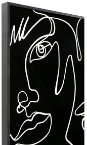 Face obraz čierno-biely 150x100 cm
