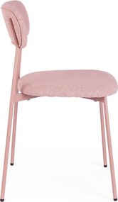 Ružová čalúnená jedálenská stolička Inka – Yes Everyday