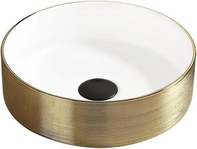 Mexen CLARISA umývadlo, 36 cm, biela/zlatá, 22073655