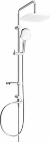 Mexen - X33 Sprchový set s hornou hlavicou 23x23cm, chrómová- biela, 798333391-02
