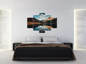 Obraz - Alpy, Taliansko, Dolomity, Lago Antorno (150x105 cm)