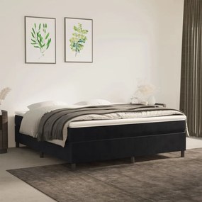 Rám na boxspring posteľ čierny 180x200 cm zamat