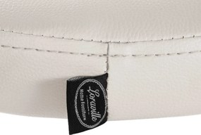 Barová stolička Ponte - koženka, čierny rám - Biela