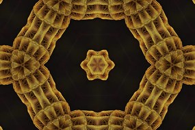 Tapeta zaujímavá zlatá Mandala