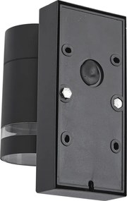 Moderné vonkajšie nástenné svietidlo čierne IP44 so súmrakovým senzorom - Ensam