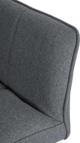 Barová stolička Damaso E - filc, nerez rám - Sivá