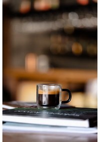 Sklenené hrnčeky v súprave 2 ks na espresso 80 ml Carbon – Vialli Design