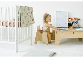 Detské béžové ľanové obliečky Linen Tales Botany, 70 x 100 cm