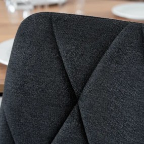 Vintino kreslo BERA Velvet -čirna farba, nohy sivé - vintino.sk