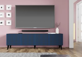 TV skrinka/stolík F 4D 200 Rowanna (čierna + tmavomodrá). Akcia -22%. Vlastná spoľahlivá doprava až k Vám domov. 1125084