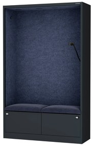 Sally 1150mm korpus Antracytowy - siedzisko Granatowy