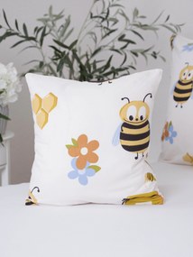 Bavlnená obliečka na vankúšik Renforcé 40 x 40 cm – Čmeliak od medu